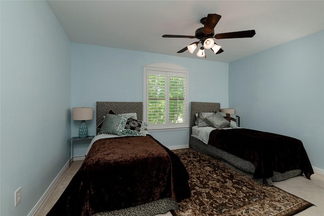 5798 Antique Rose Trl, Fairview, TX 75069 - bedroom featuring carpet flooring, baseboards, and a ceiling fan