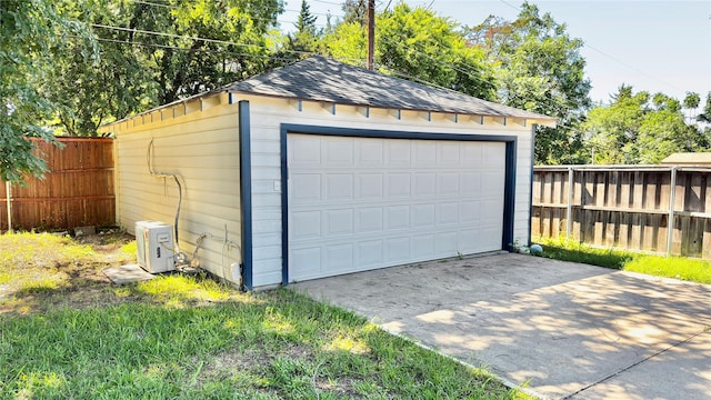 3315 Cedarcroft Ln, Dallas, TX 75233 - detached garage with a cooling unit