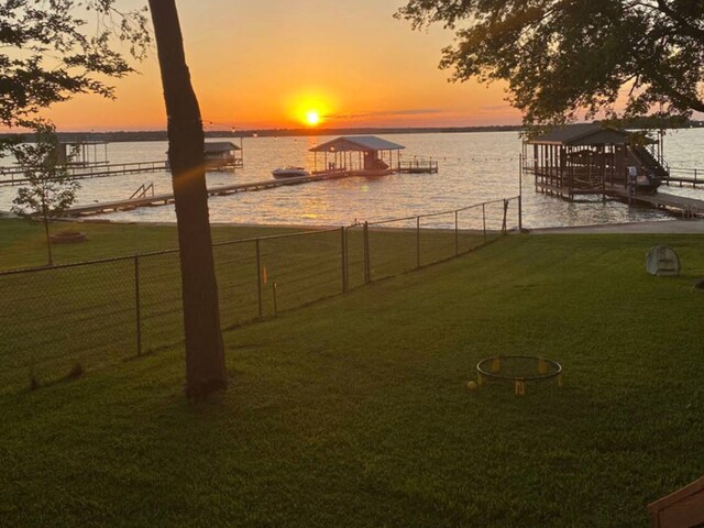 166 Ocean Dr, Gun Barrel City, TX 75156 - water view with a boat dock