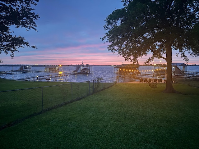 166 Ocean Dr, Gun Barrel City, TX 75156 - view of yard with a water view