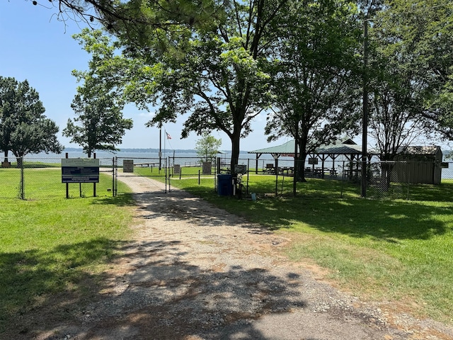 166 Ocean Dr, Gun Barrel City, TX 75156 - surrounding community featuring a gate, a gazebo, and a water view