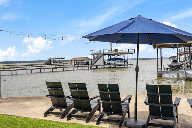 166 Ocean Dr, Gun Barrel City, TX 75156 - dock area with a water view and boat lift