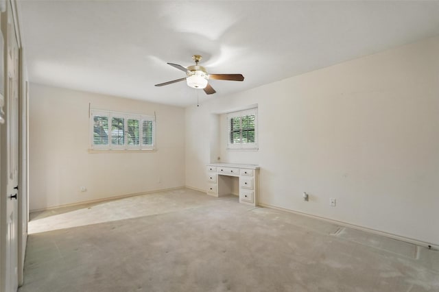 6 Shenandoah Pl, Richardson, TX 75080 - spare room featuring a ceiling fan, plenty of natural light, baseboards, and an office area