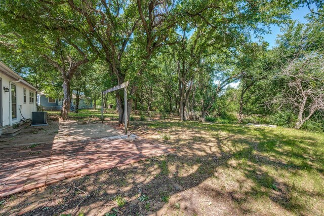 110 Muleta Dr, Oak Point, TX 75068 - view of yard with cooling unit and a patio area