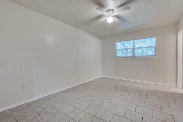 110 Muleta Dr, Oak Point, TX 75068 - spare room with a textured ceiling, a ceiling fan, and baseboards