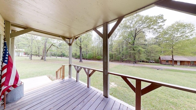 150 David St, Jefferson, TX 75657 - wooden deck with a yard