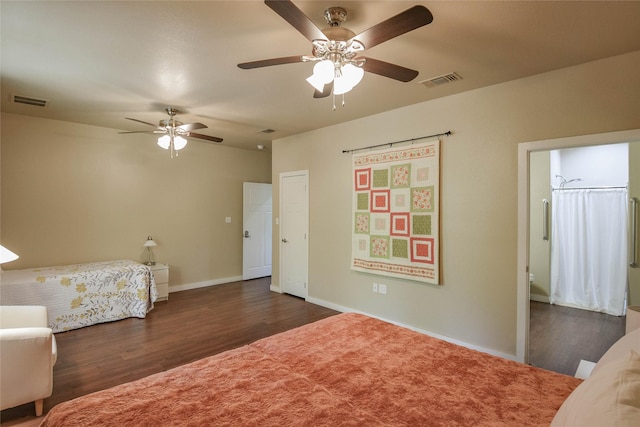 6495 Smoky Hill Ct, Granbury, TX 76049 - bedroom with wood finished floors, ceiling fan, and baseboards