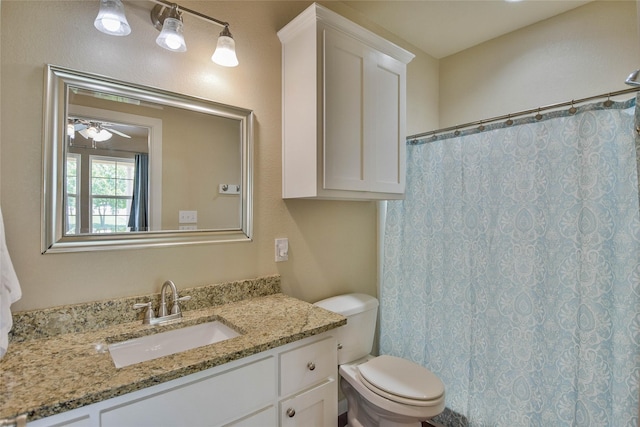 6495 Smoky Hill Ct, Granbury, TX 76049 - bathroom with toilet, vanity, and a shower with shower curtain