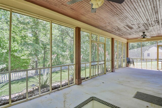 6495 Smoky Hill Ct, Granbury, TX 76049 - unfurnished sunroom featuring a ceiling fan