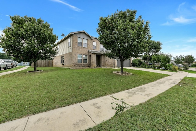 6021 Lucas Ct, Fort Worth, TX 76119 - view of front of property with brick siding and concrete driveway