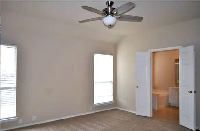 4600 Parkview Ln, Fort Worth, TX 76137 - unfurnished bedroom with carpet, baseboards, and vaulted ceiling