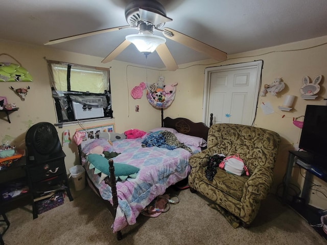 4601 County Road 3416, Lone Oak, TX 75453 - carpeted bedroom featuring ceiling fan