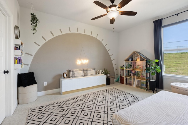 3925 Fairmount Ct, Sachse, TX 75048 - carpeted bedroom featuring baseboards and a ceiling fan