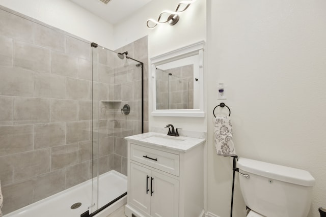 2004 Creekridge Dr, Lewisville, TX 75010 - full bath with a shower stall, toilet, and vanity