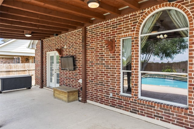 3737 Monica Ln, Fort Worth, TX 76244 - view of patio featuring french doors