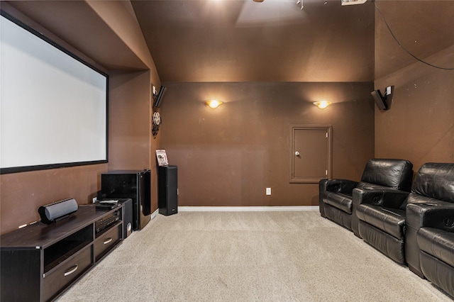 3737 Monica Ln, Fort Worth, TX 76244 - carpeted cinema room with baseboards and lofted ceiling