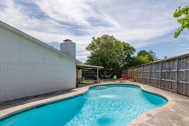 3510 Knoll Point Dr, Garland, TX 75043 - view of swimming pool with a fenced backyard and a patio area