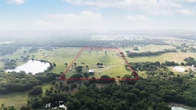 14293 S Fm 372, Valley View, TX 76272 - view of rural area featuring property parcel outlined and a nearby body of water