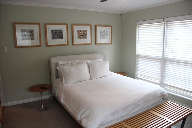 4320 Holland Ave Unit 202, Dallas, TX 75219 - bedroom featuring baseboards, crown molding, and carpet floors