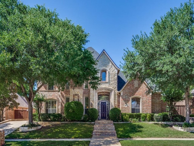 6609 Riverhill Dr, Plano, TX 75024 - view of front of home with brick siding and stone siding
