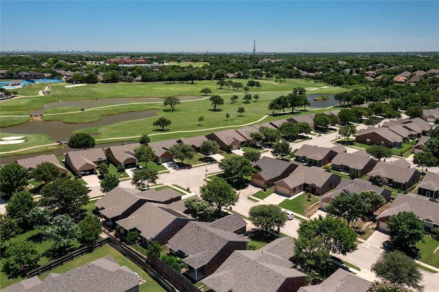 4001 Stone Oak Blvd, Denton, TX 76210 - aerial perspective of suburban area featuring a local golf course and a large body of water