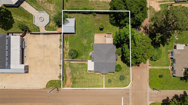 107 W Myrtle, Winnsboro, TX 75494 - aerial view of property's location with property boundaries highlighted