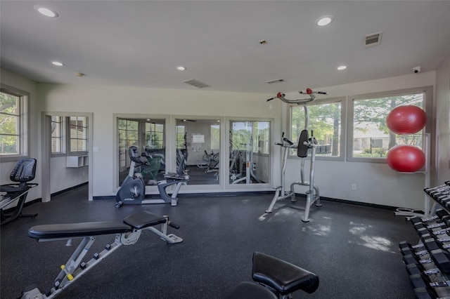 3125 Layla Creek Dr, Little Elm, TX 75068 - exercise room with baseboards and recessed lighting