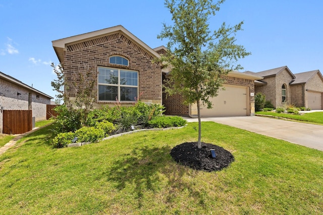 140 Orchard Pines Pl, Boyd, TX 76023 - view of front of home with brick siding, an attached garage, and driveway
