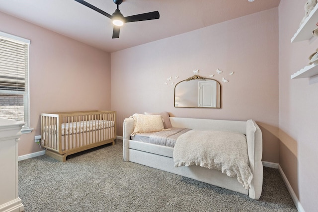 140 Orchard Pines Pl, Boyd, TX 76023 - bedroom featuring carpet floors, multiple windows, baseboards, and ceiling fan