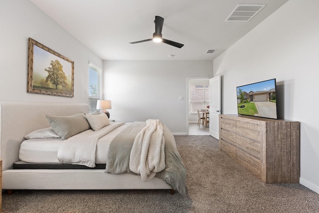 140 Orchard Pines Pl, Boyd, TX 76023 - carpeted bedroom with baseboards and a ceiling fan
