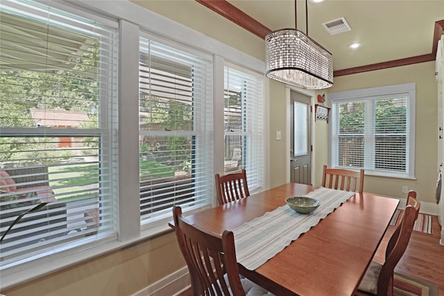 211 N Waddill St, Mckinney, TX 75069 - dining room featuring baseboards, recessed lighting, a chandelier, and wood finished floors
