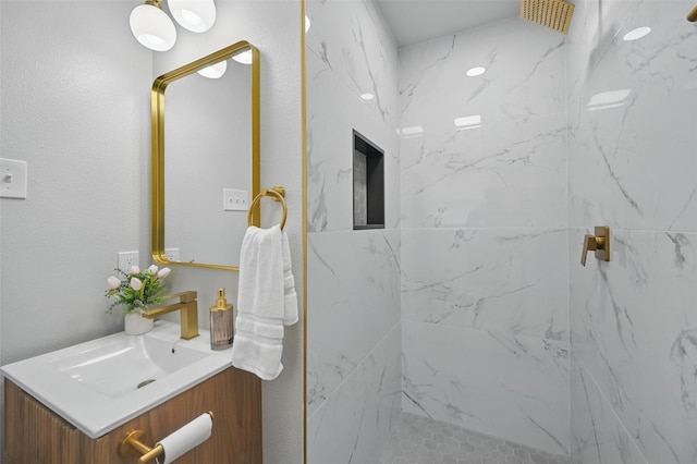 3651 Cindy Dr, Fort Worth, TX 76111 - bathroom with a marble finish shower and vanity