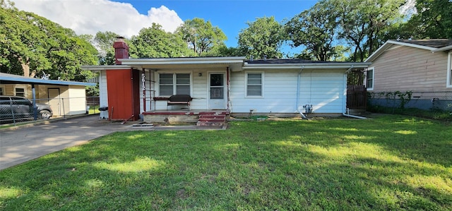 5612 Wainwright Dr, Fort Worth, TX 76112 - view of front of property with a porch and a chimney
