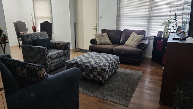 5612 Wainwright Dr, Fort Worth, TX 76112 - living room featuring wood finished floors and baseboards