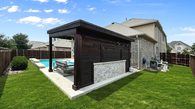 1020 Highpoint Way, Roanoke, TX 76262 - exterior space with a shingled roof and a patio