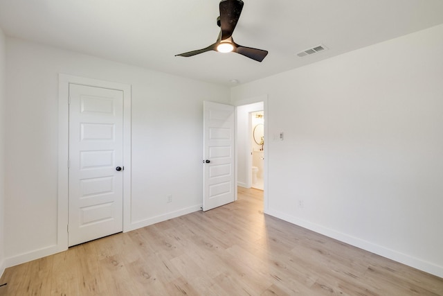 4128 Blackwillow Dr, Mesquite, TX 75150 - unfurnished bedroom featuring light wood-style flooring, baseboards, and a ceiling fan