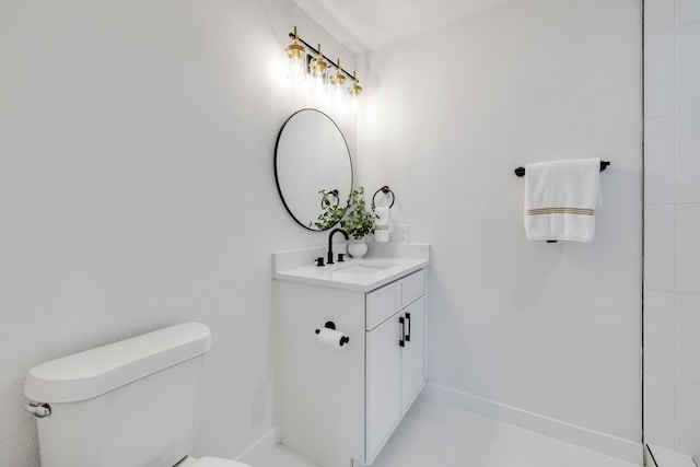 4128 Blackwillow Dr, Mesquite, TX 75150 - bathroom featuring vanity, toilet, and baseboards