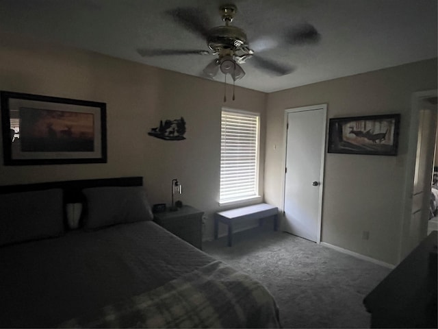 609 S 3rd St, Sanger, TX 76266 - bedroom with carpet, baseboards, and ceiling fan