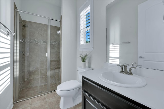 1070 Great Meadow Dr, Allen, TX 75013 - full bathroom featuring a shower stall, vanity, and toilet