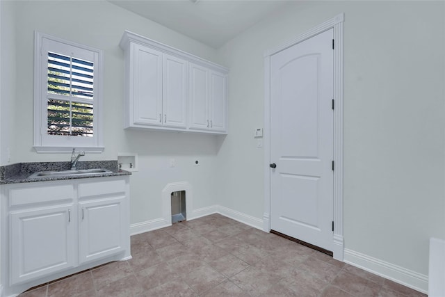 1070 Great Meadow Dr, Allen, TX 75013 - laundry room featuring hookup for a washing machine, cabinet space, hookup for an electric dryer, and baseboards