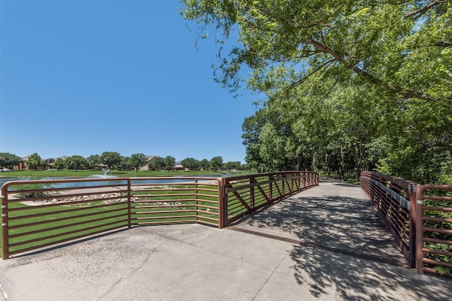 1522 Farm Dl, Allen, TX 75002 - view of patio / terrace with a water view