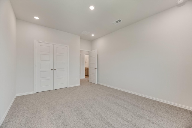 3229 Loftwood Ln, Anna, TX 75409 - unfurnished bedroom featuring light colored carpet, recessed lighting, and a closet