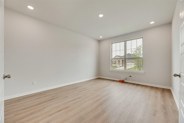 3229 Loftwood Ln, Anna, TX 75409 - unfurnished room with light wood-style flooring and recessed lighting