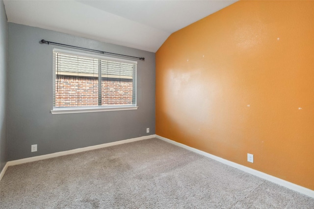 409 Hoover Ave, Lavon, TX 75166 - empty room featuring lofted ceiling and carpet floors