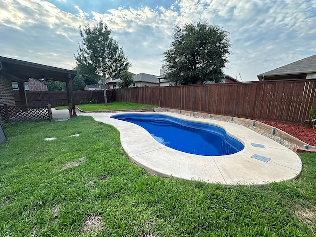 409 Hoover Ave, Lavon, TX 75166 - view of swimming pool with a fenced backyard and a patio