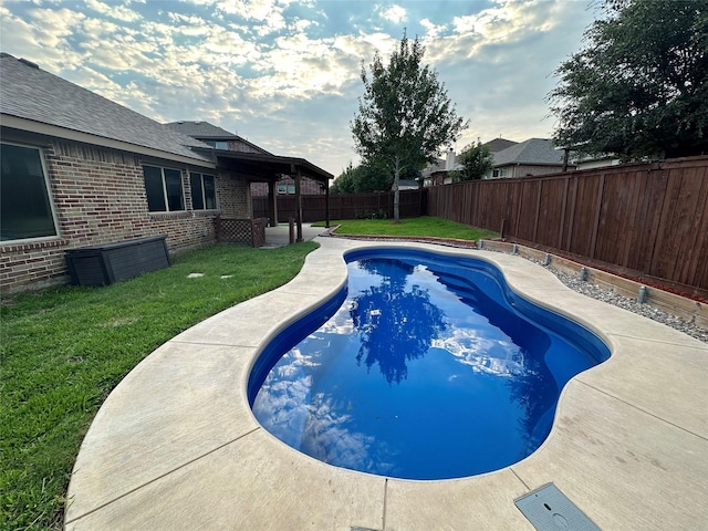 409 Hoover Ave, Lavon, TX 75166 - view of pool with a fenced backyard and a patio