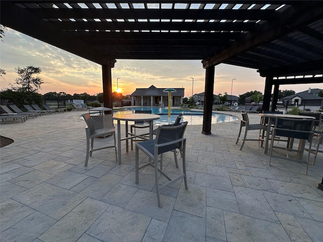 409 Hoover Ave, Lavon, TX 75166 - view of patio / terrace featuring a pergola and a community pool