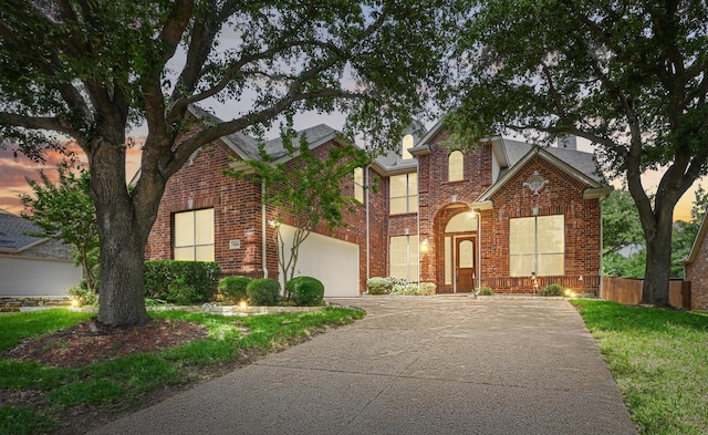 3816 Appleton Ln, Flower Mound, TX 75022 - traditional-style house featuring driveway, a garage, brick siding, and a shingled roof