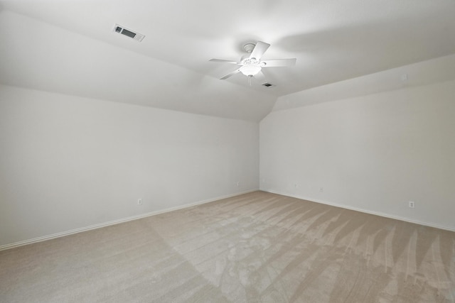 3816 Appleton Ln, Flower Mound, TX 75022 - bonus room with light colored carpet, a ceiling fan, and lofted ceiling