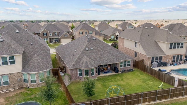 952 Sweeping Butte Dr, Fort Worth, TX 76052 - aerial view of residential area featuring a pool area